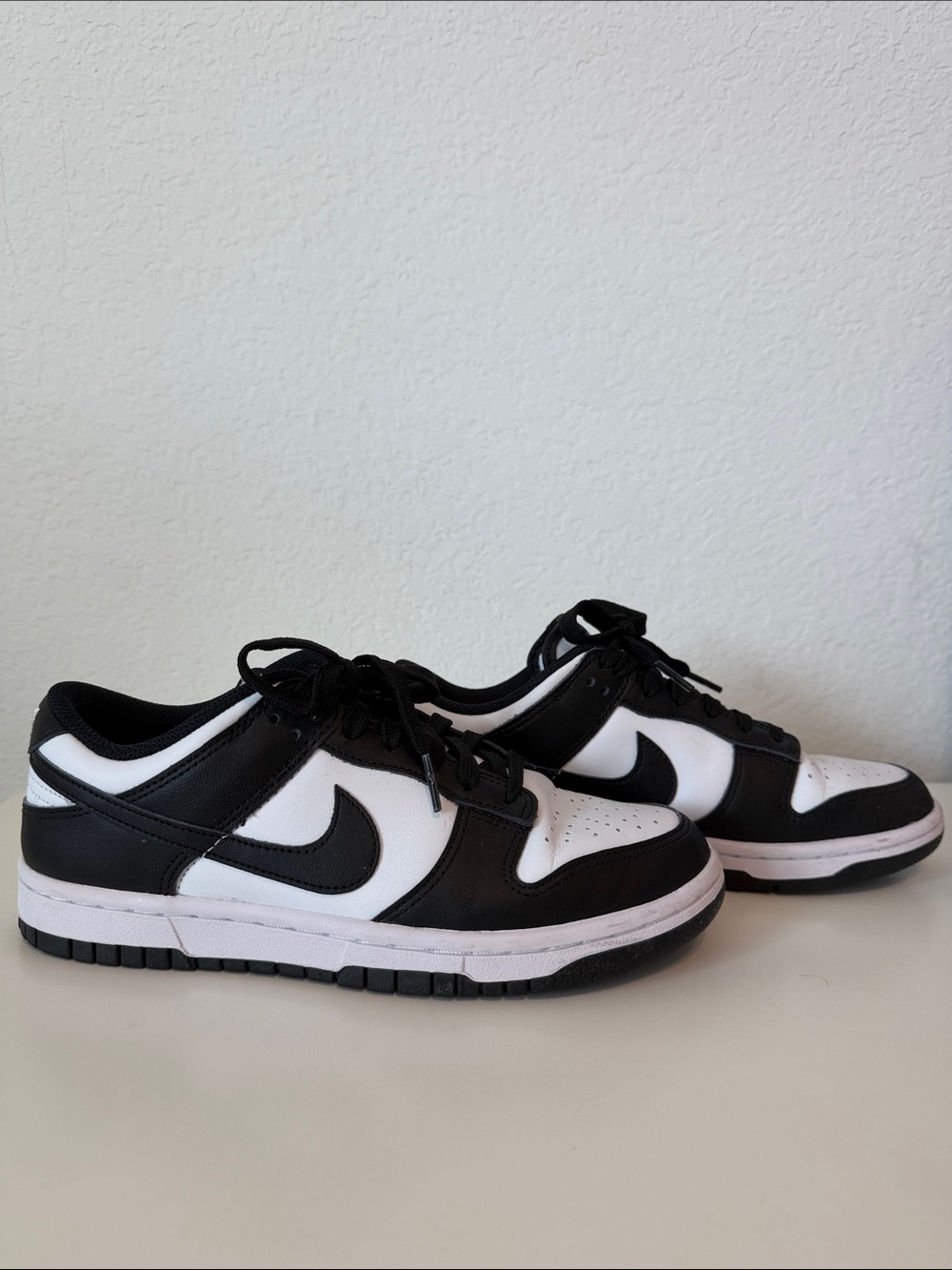 Nike Women’s Dunks - Black and White Low-Top Sneakers - Size 6.5